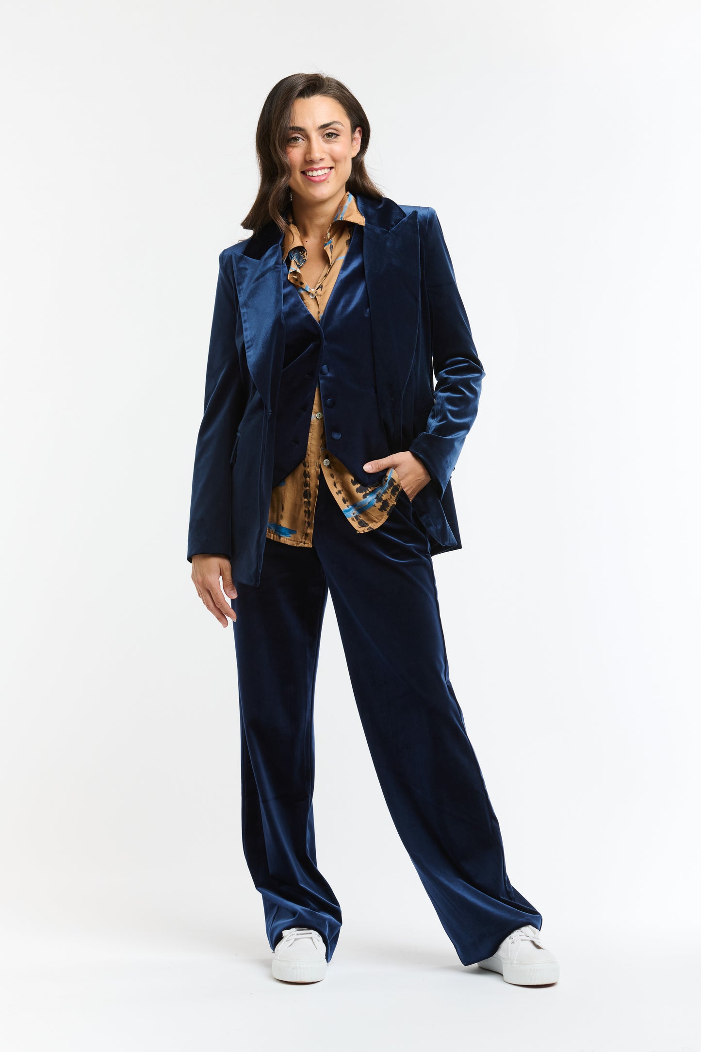 Velvet Jacket - Navy