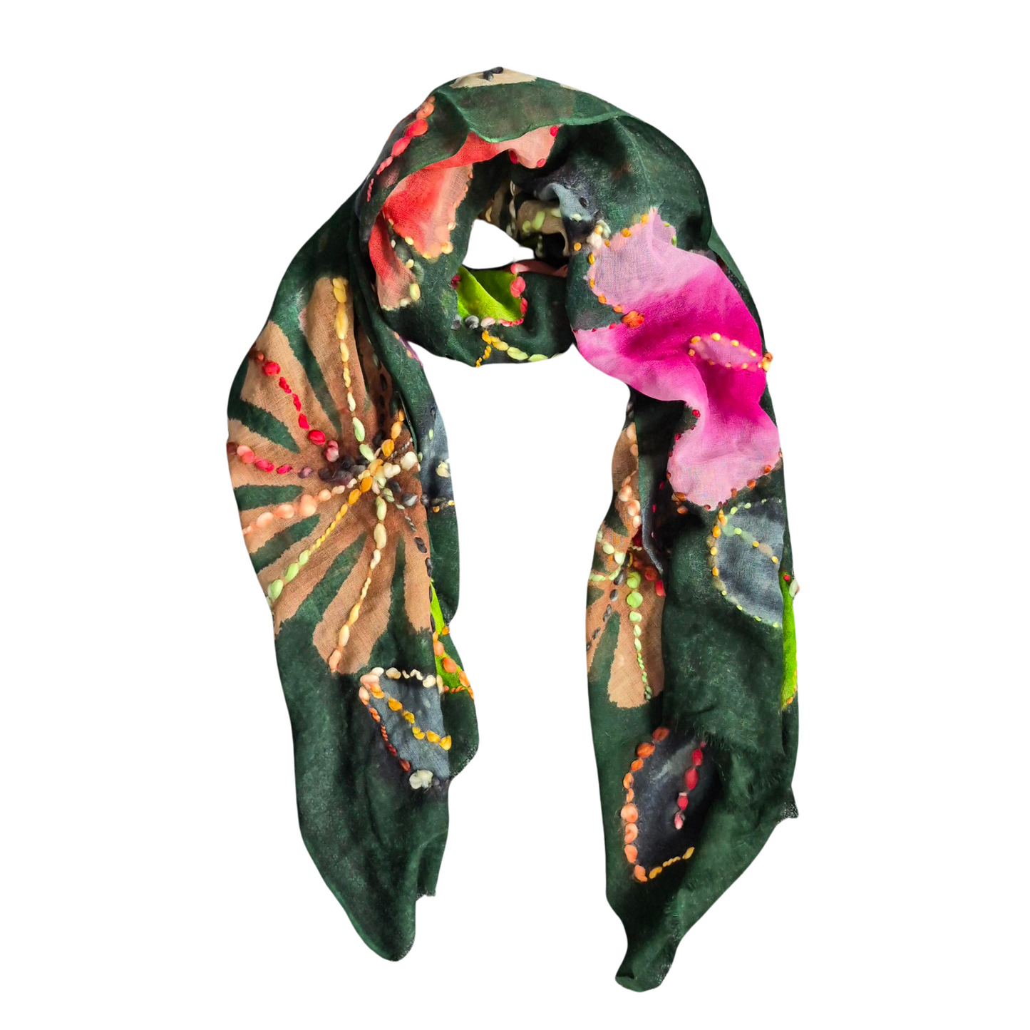 Pure Wool Scarf Green
