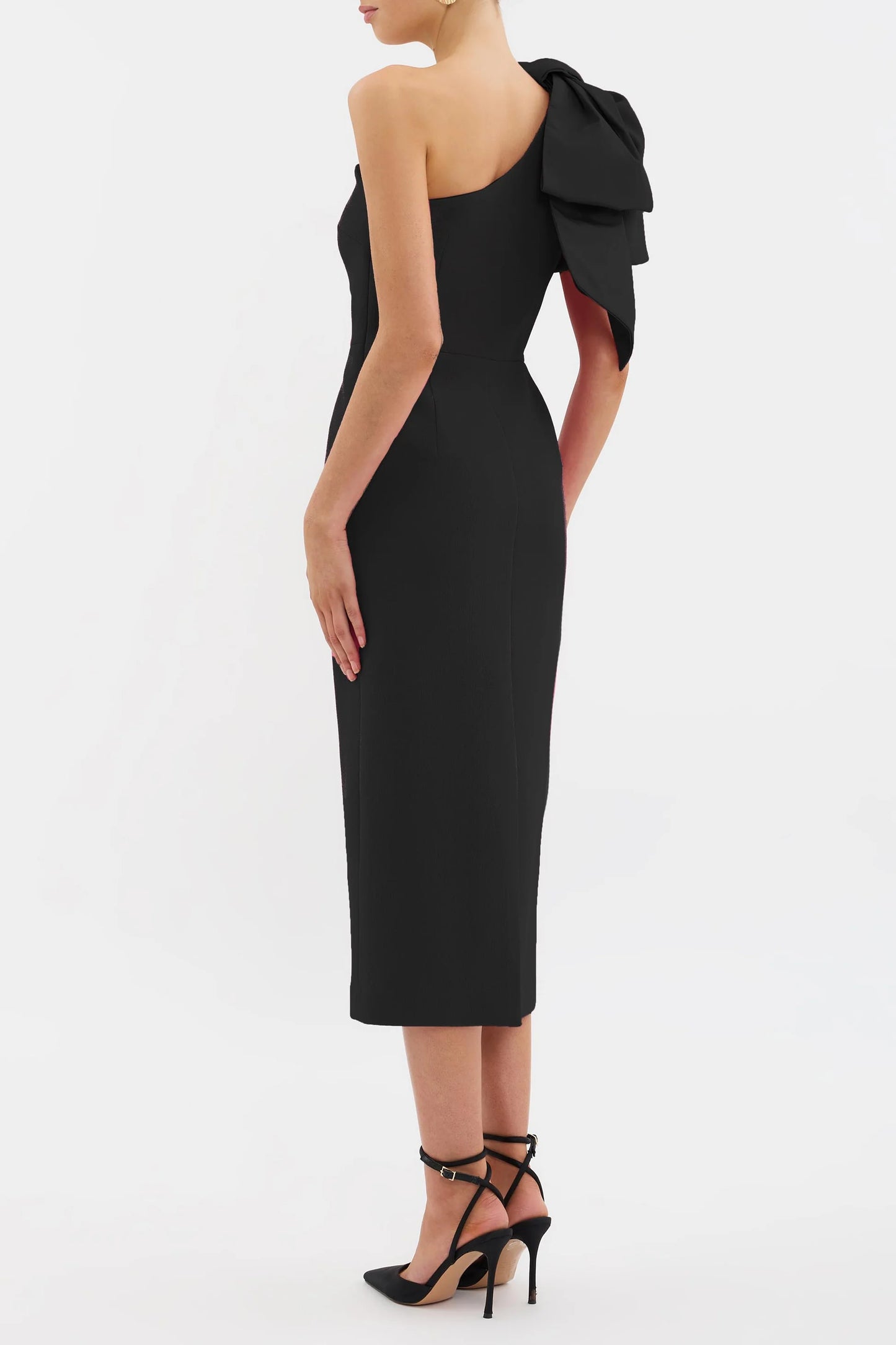 Anais One Shoulder Dress - Black