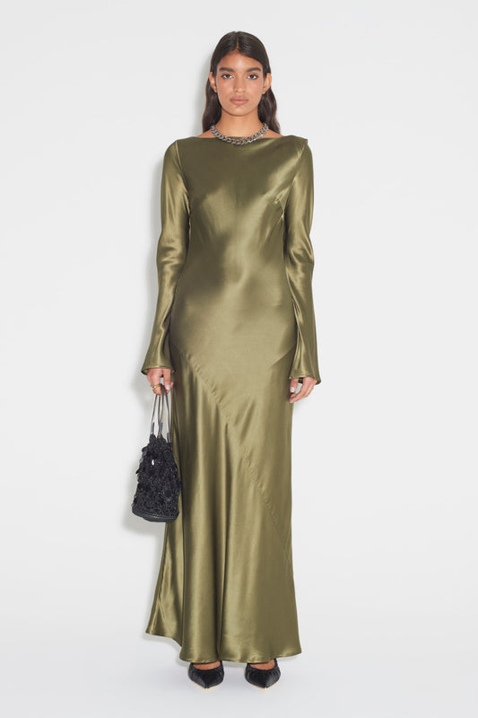 Sundra Silk Dress - Olive