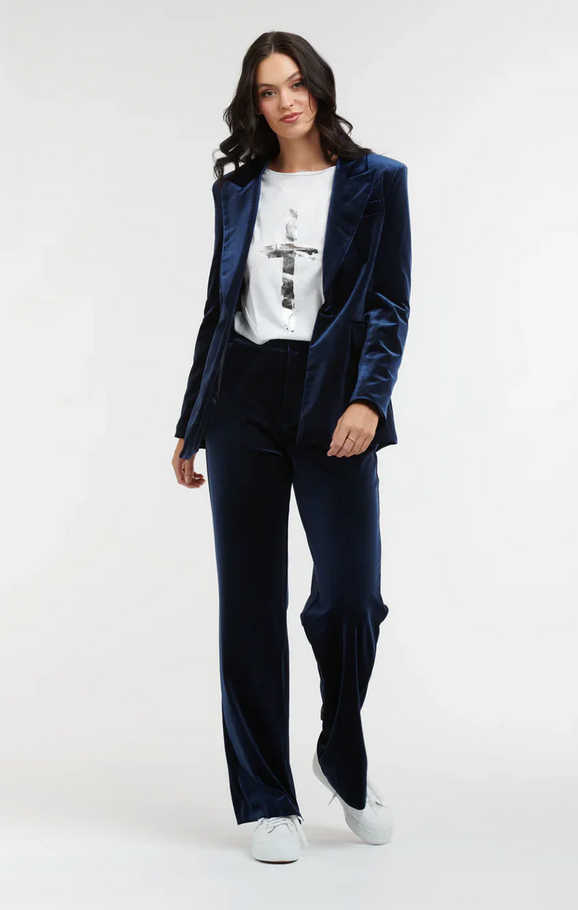 Velvet Jacket - Navy
