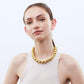 Necklace Short Small Beads - Gold Vintage
