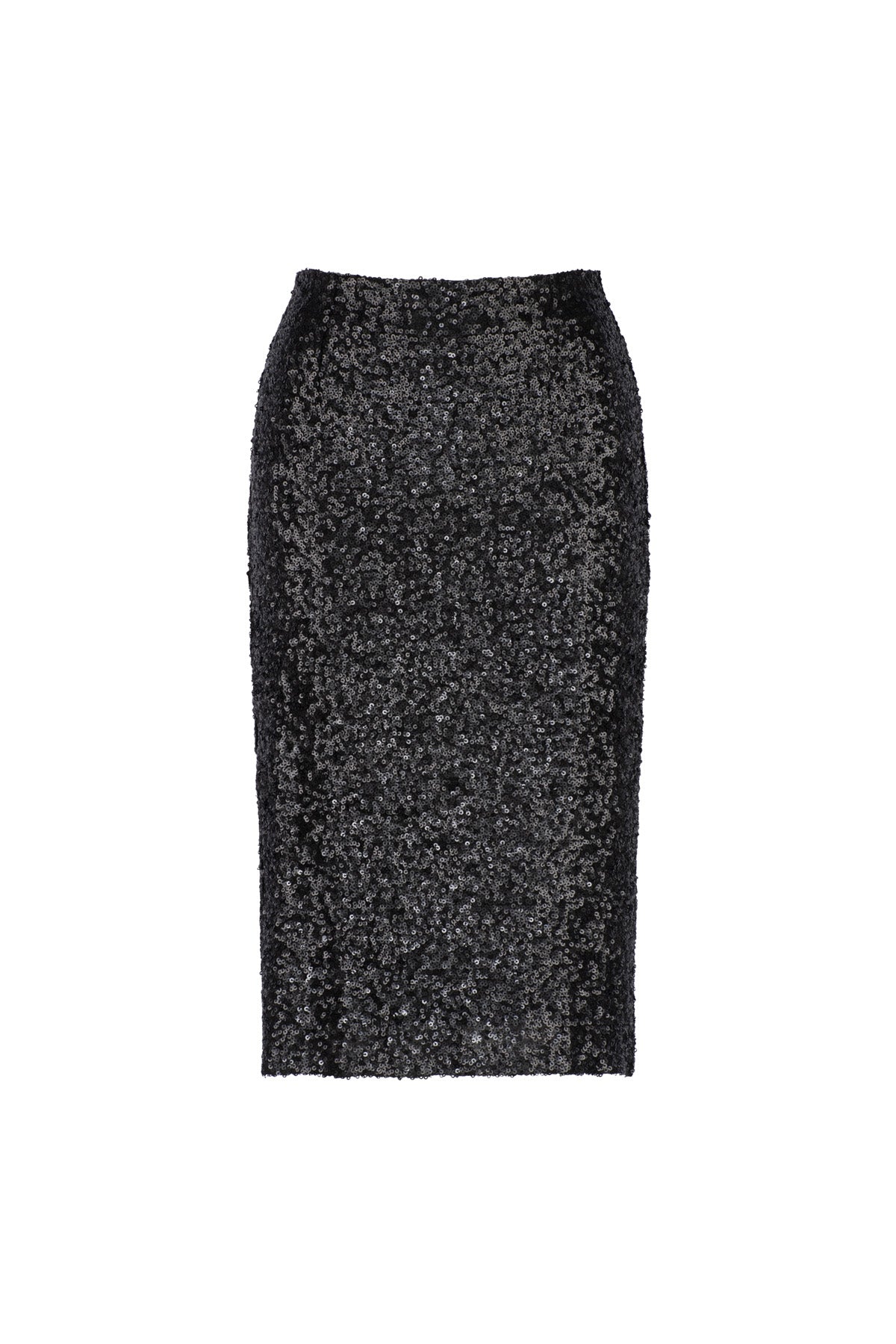 Sequin Pencil Skirt - Black