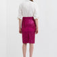 Sequin Pencil Skirt - Magenta