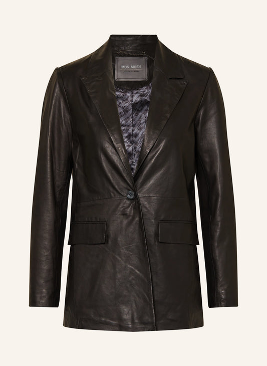 'PRE ORDER' Bine Leather Blazer - Black
