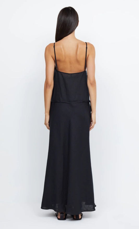 Jayden Wrap Maxi Dress - Black