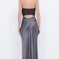 Halle Strapless Dress - Gunmetal/Black