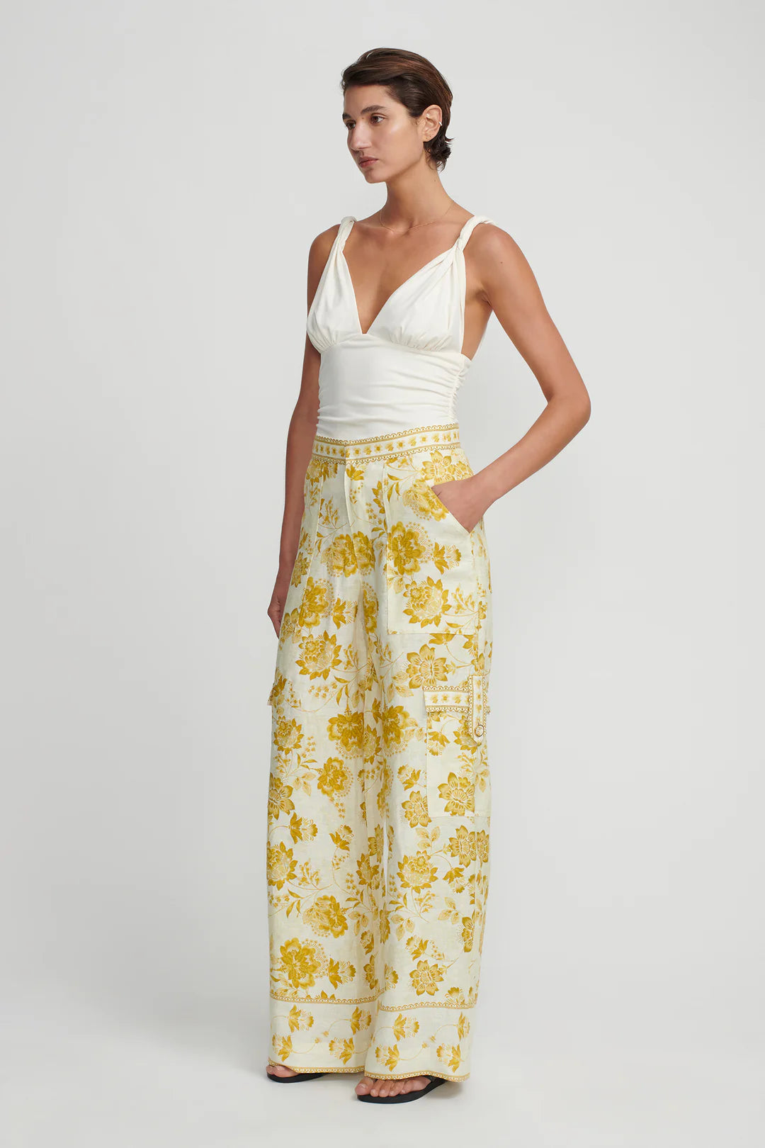 Luna Wide Leg Pant - Golden Nectar