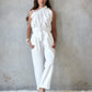 Erica Belted Pant White