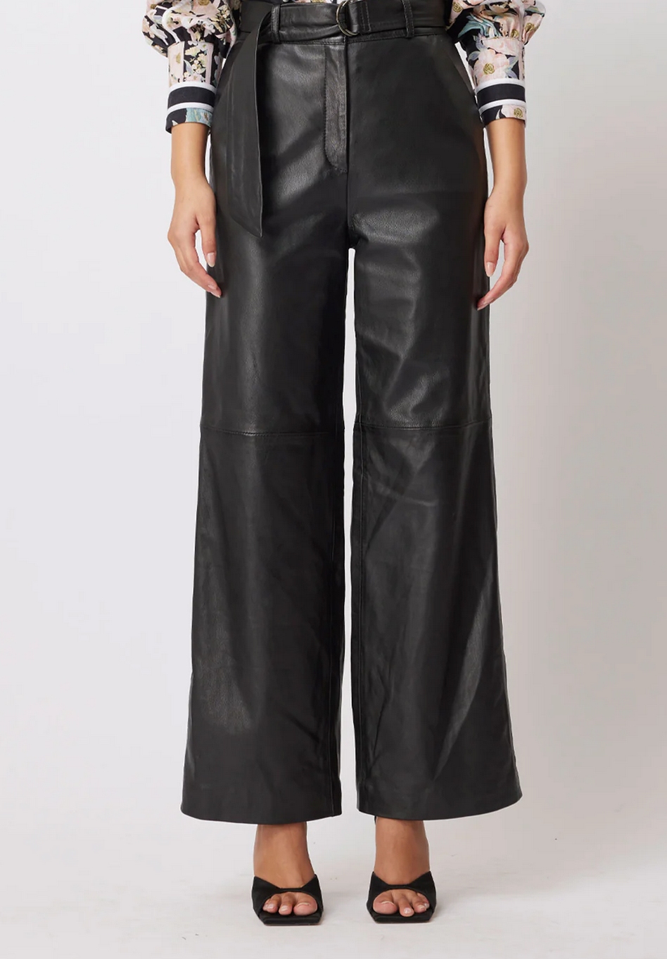 Halston Leather Pants - Black