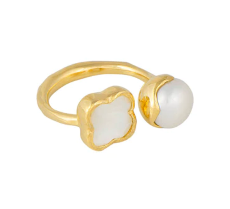Pearl and MOP Ring 8