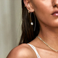 Pearl Curve Earrings Gold
