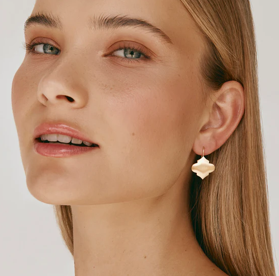 Morroccan Drop Earrings - Gold