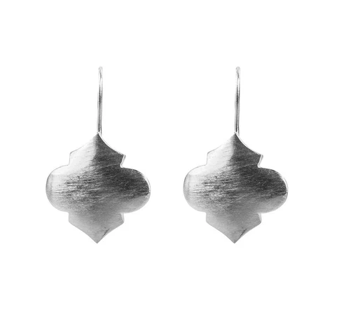 Morroccan Drop Earrings - Silver