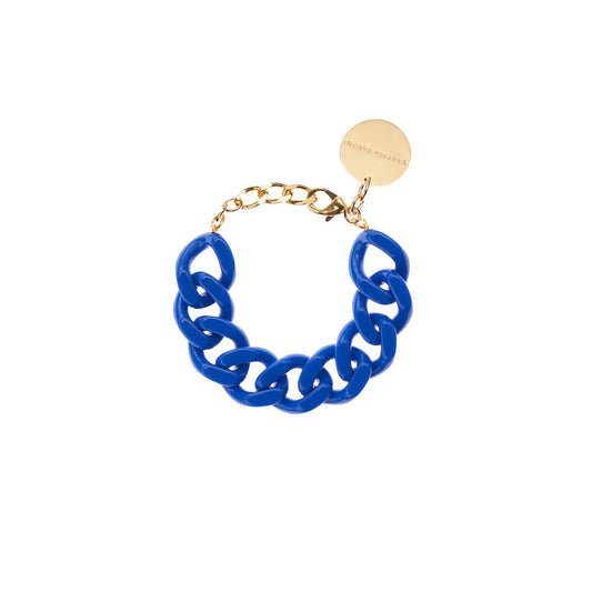 Flat Chain Bracelet - Blue