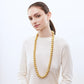 Necklace Long Small Beads - Gold Vintage