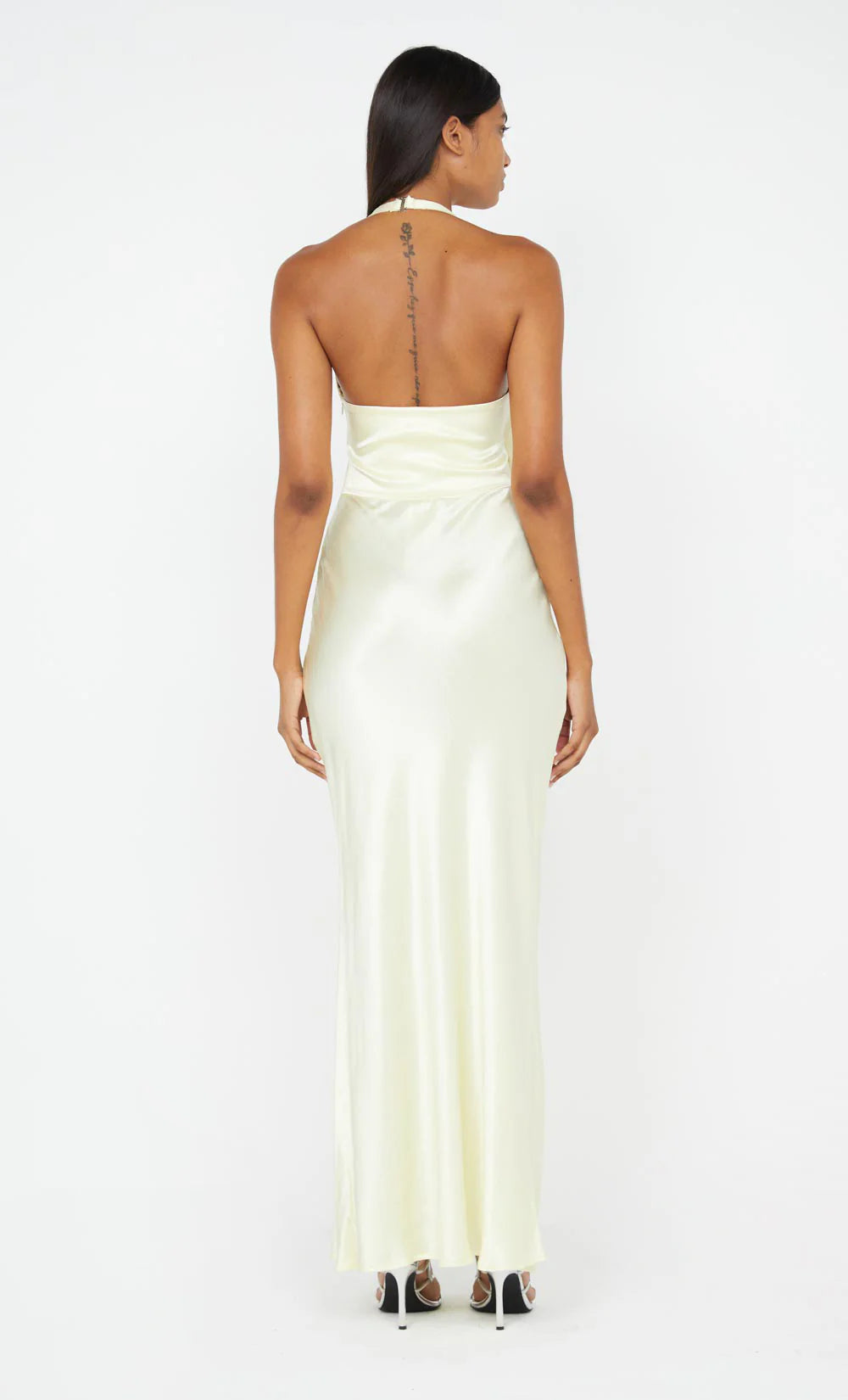 Sabia Twist Dress - Ice Yellow