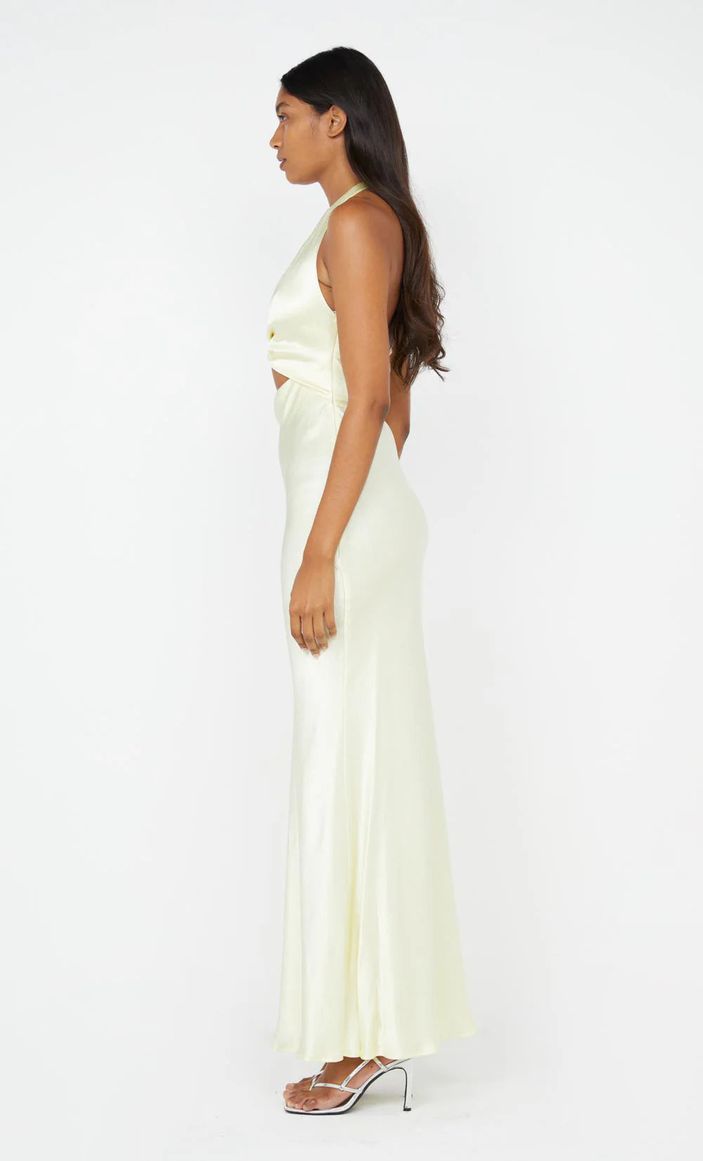 Sabia Twist Dress - Ice Yellow