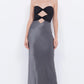 Halle Strapless Dress - Gunmetal/Black