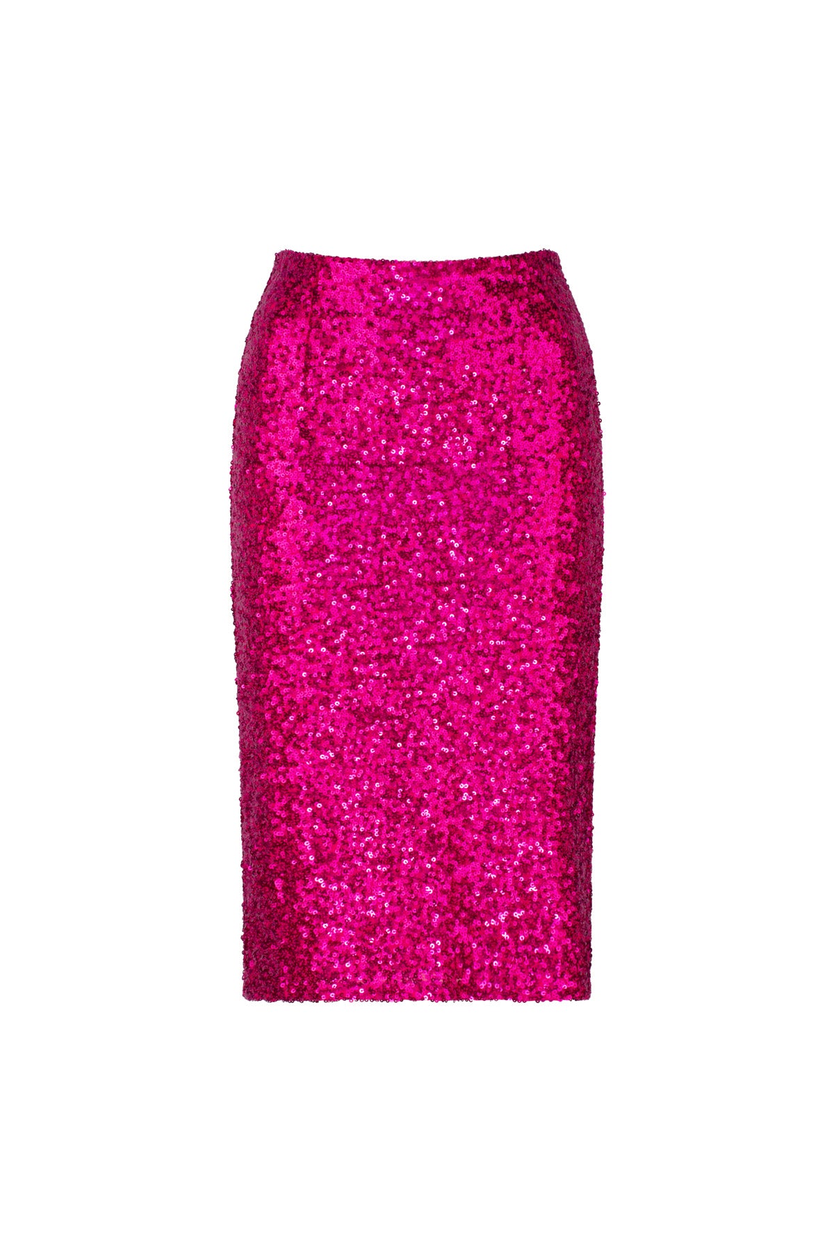 Sequin Pencil Skirt - Magenta