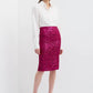 Sequin Pencil Skirt - Magenta