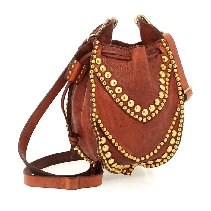 Bucket Studded Bag - Rust