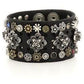 Bracelet Mixed Studs Flowers Multicolour - Black