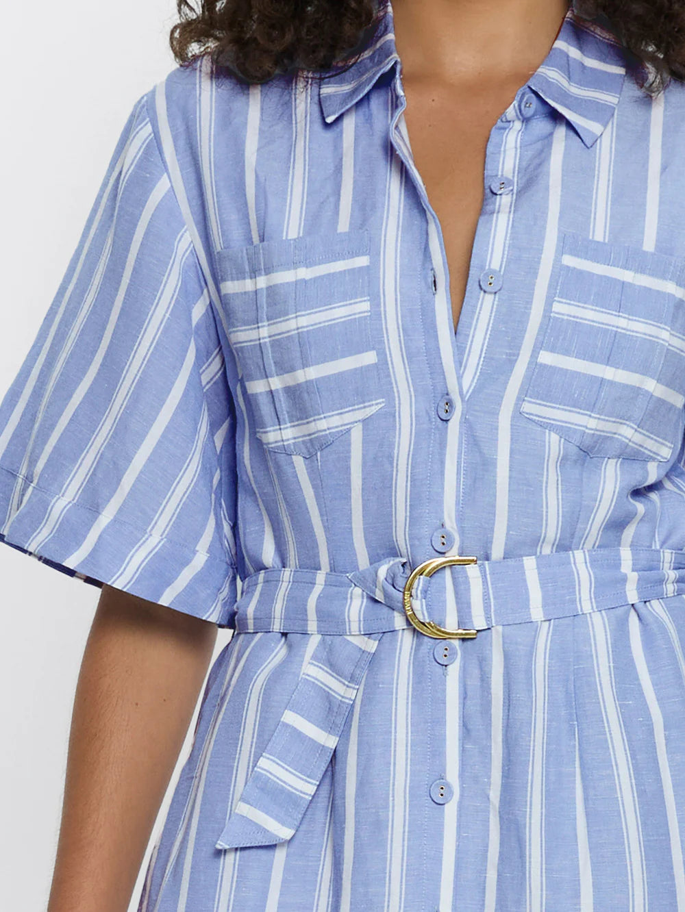 Capri Mini Dress - Blue Stripe