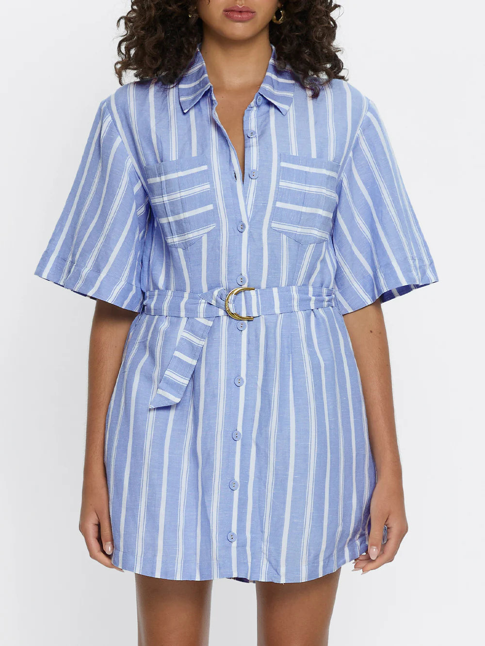 Capri Mini Dress - Blue Stripe