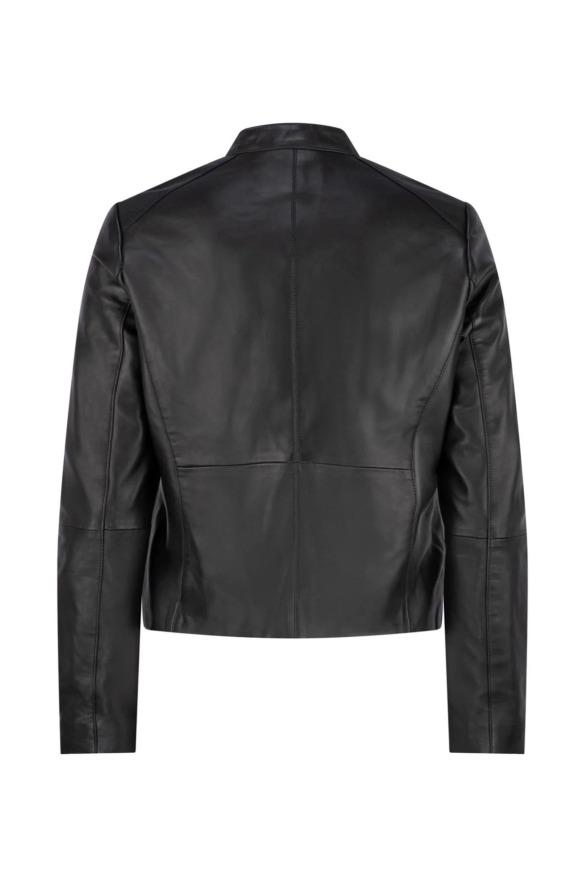 Hudson Leather Bomber Jacket - Black