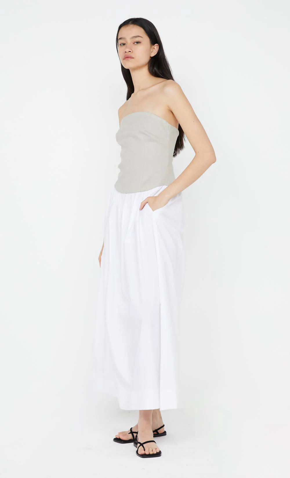 Caro Maxi Dress - Stone/Ivory