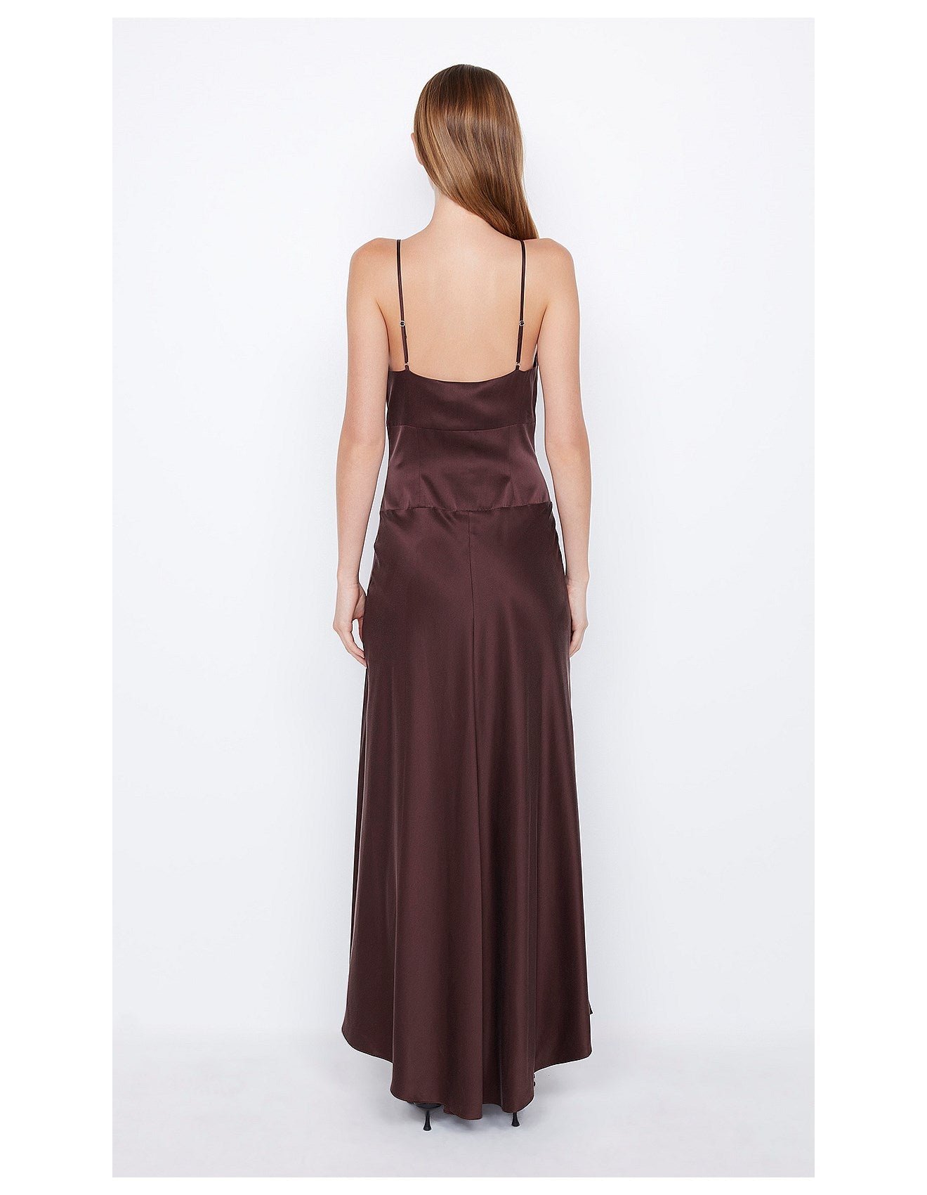 Kaia V Dress - Choc Plum