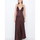 Kaia V Dress - Choc Plum