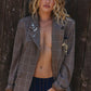 Paper Cut Blazer Pinstripe - Chocolate Combo