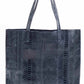 Large Tote - Snake Navy