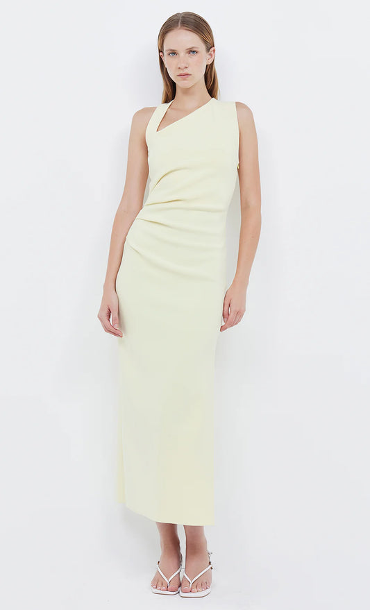 Letty Midi Dress - Lemon