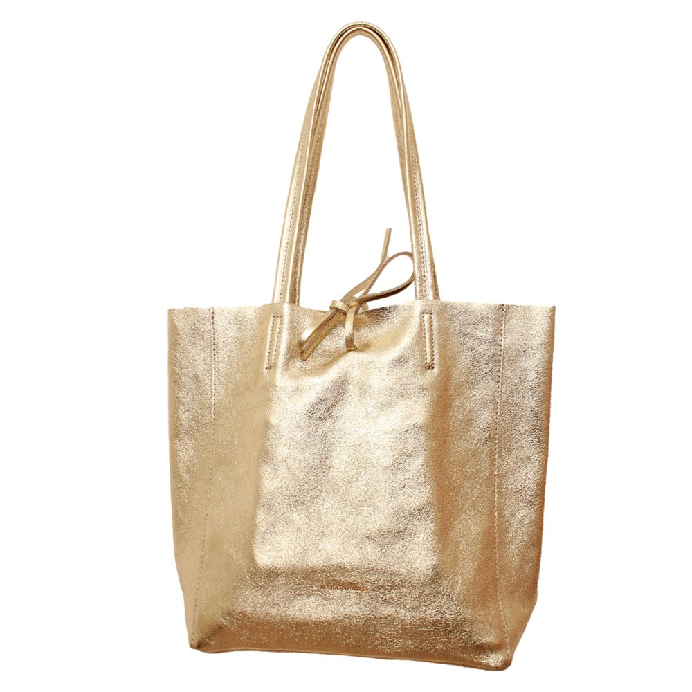 Medium Tote - Metallic Gold