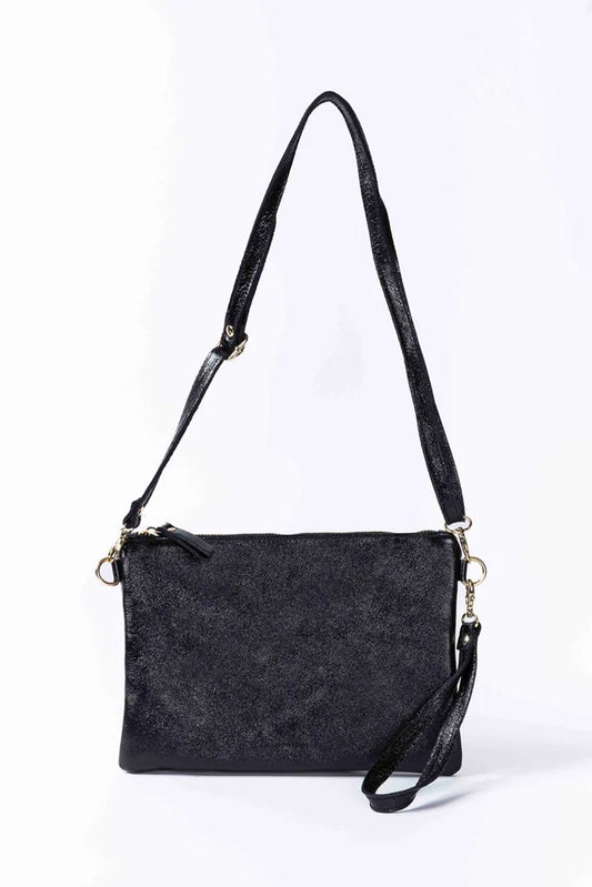 Crossbody/Clutch Bag - Metallic Midnight