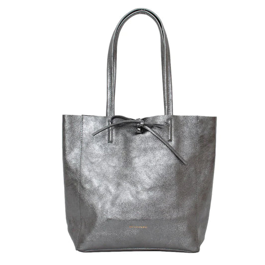 Medium Tote - Metallic Grey