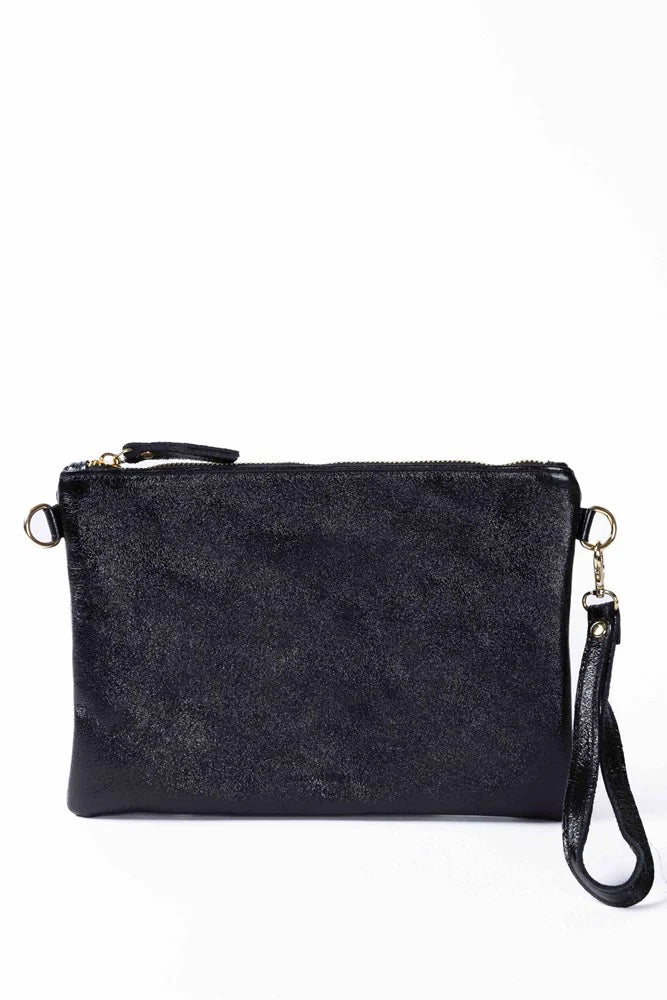 Crossbody/Clutch Bag - Metallic Midnight