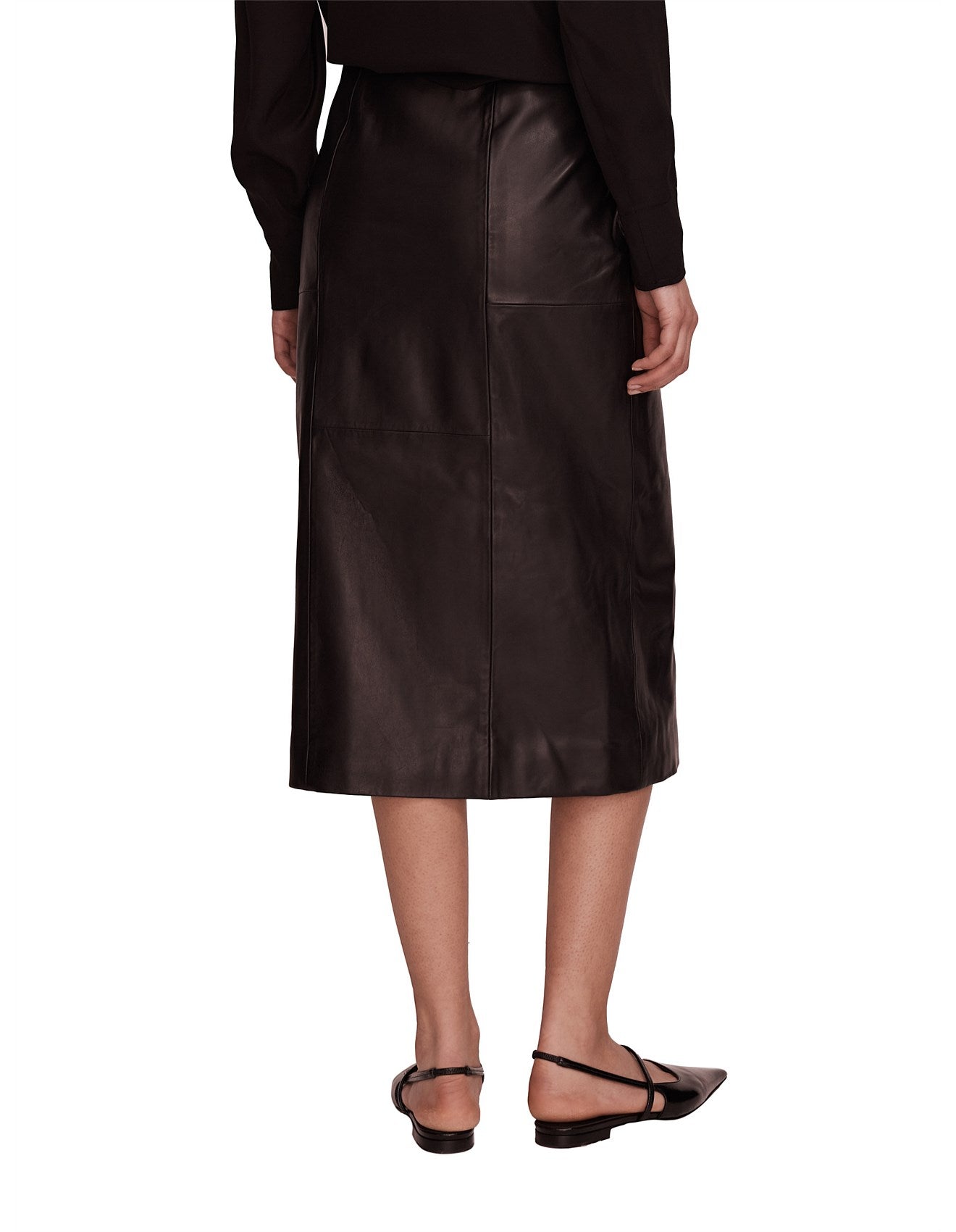 Patti Leather Skirt - Black