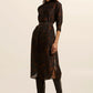 Pinpoint Dress - Choc Frond