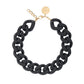 Big Flat Chain Necklace - Matt Black