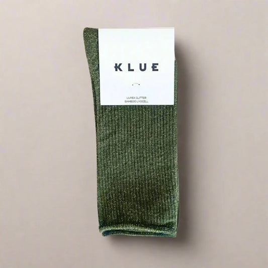 Glitter Lurex Socks - Khaki