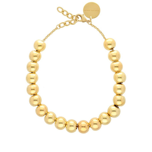 Necklace Short Small Beads - Gold