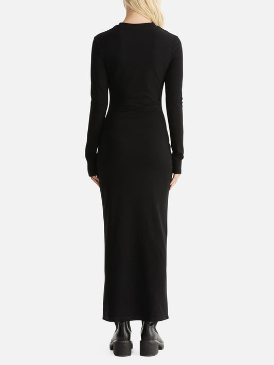 Remi Ribbed Dress - Black