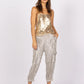 Mossy Sequin Jogger - Silver