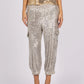 Mossy Sequin Jogger - Silver