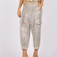 Mossy Sequin Jogger - Silver