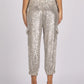 Mossy Sequin Jogger - Silver